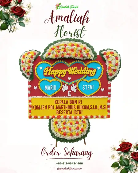 Papan Bunga Pernikahan Malaka Sari